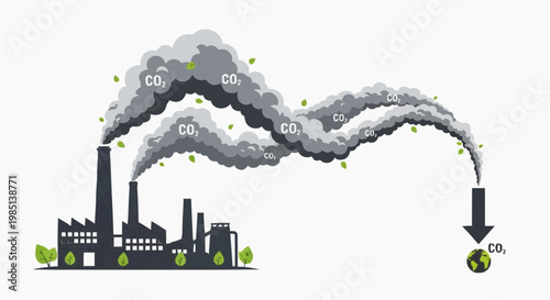 Industrial Air Pollution Factory Smoke Environmental Damage