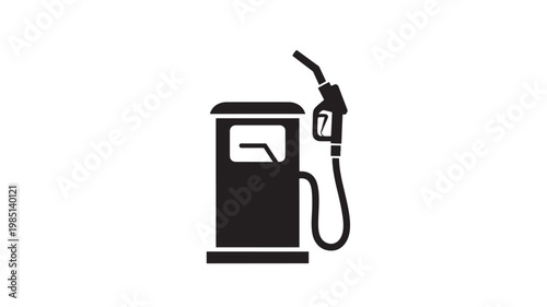 Gas Pump Icon Fuel Nozzle Symbol for Energy Petrol Station and Automotive Refueling on Transparent Background