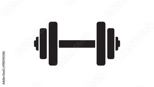 Dumbbell Icon Fitness Workout Weightlifting Gym Equipment Vector on Transparent Background