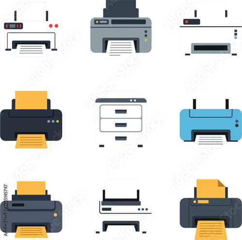 Based on the vector of printers you uploaded, here's an SEO-friendly title and a set of 30 keywords: