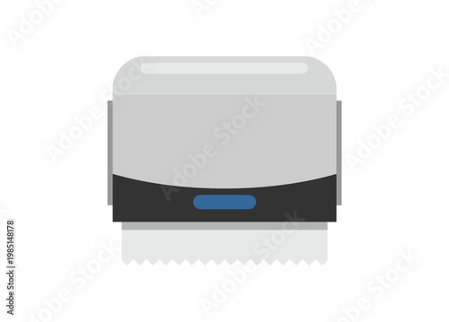 Tissue paper dispenser. Simple flat illustration.
