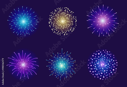 光彩が綺麗なシンプルな花火6種類セット