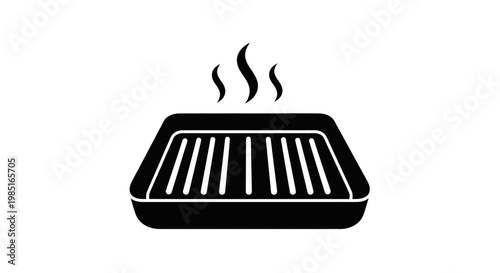 Hot grill icon for barbecue and cooking.