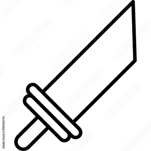 Fantasy Sword Weapon Flat Style Icon