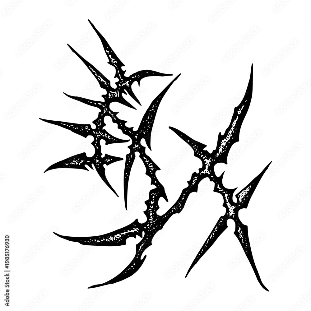 Fototapeta premium Neo Goth Sigil Tattoo Design