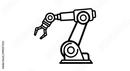 Industrial robotic arm, automated manufacturing, modern technology, factory automation line