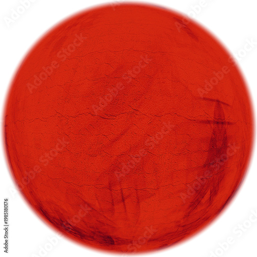 Red sphere on white background 