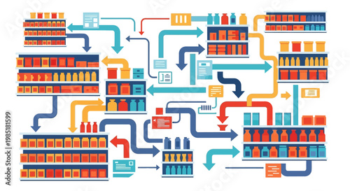 Supply Chain Logistics and Distribution Network Visualization.