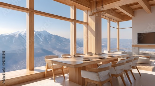 Simple Home Interior Uses Open Layout for Living Room