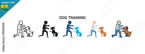 dog training Icon Multiple Style