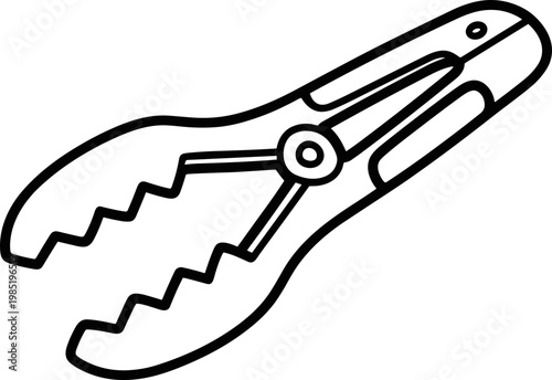 Simple Outline Drawing of a Clothes Pin