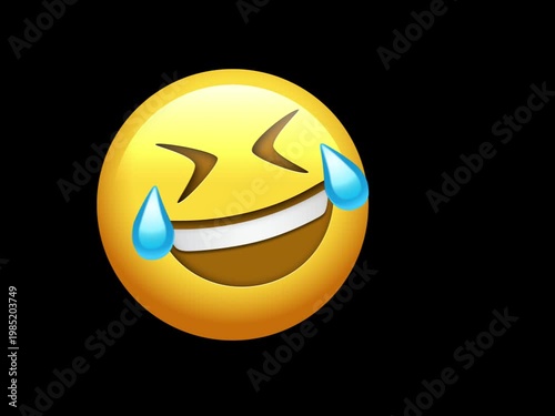 3D Animated Rolling on the Floor Laughing ROFL Emoji (Alpha Channel)