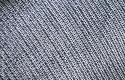 Close up of Ribbed Cotton Light Blue Sweater Texture