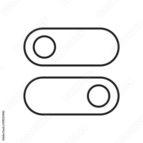 Toggle Switch Swipe Icon.Swipe Toggle Switch Icon.Digital Power Switch Icon..eps