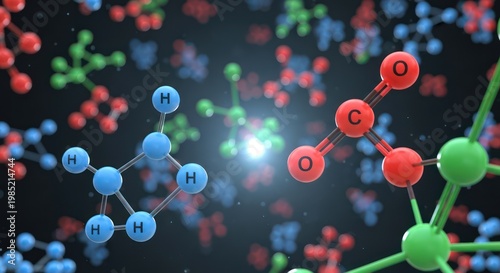 Molecular structure of chemical compounds.
