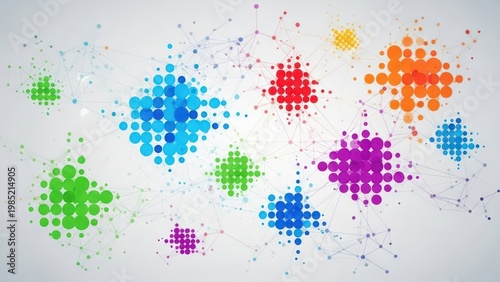 Colorful pixel art graphic design.