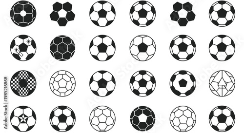 Diverse Soccer Balls Collection - Classic and Modern Designs