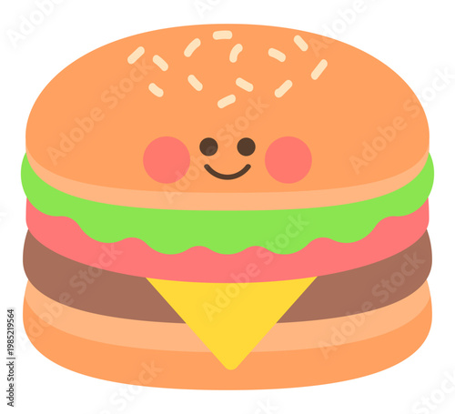 かわいいハンバーガー