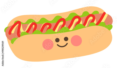 かわいいホットドッグ