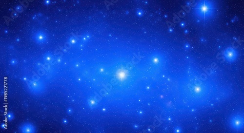 Glowing stars in deep space.