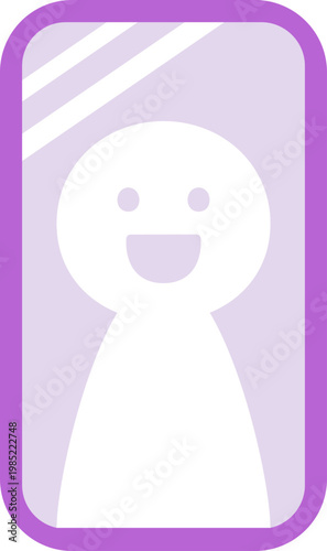 スマホ画面の中の人物