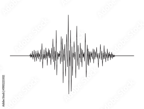 Abstract sound wave visualization a black and white representation of audio frequency