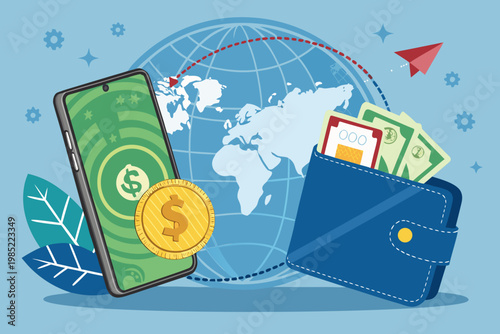 Smartphone Wallet With Currency Exchange Flow And