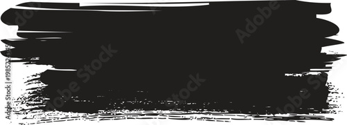 Black brush stroke on for design and artistic use