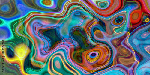 Fotografía wavy distortion of colorful lines