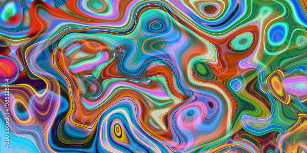 Fototapeta premium wild color shapes and line distortion
