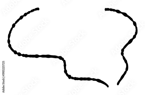 湯気のもくもくした手書きイラスト 暖かい料理や飲み物の表現に使えるゆるいあしらい