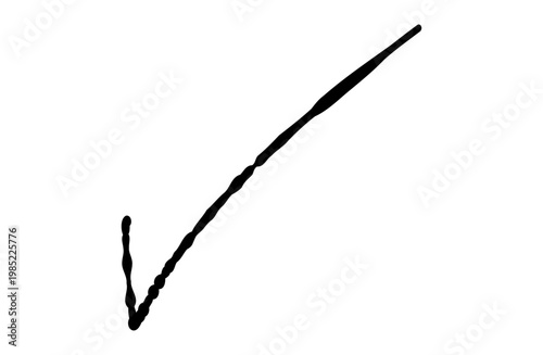 手書きのチェックマークイラスト 完了や済のポイントに使えるゆるいあしらい