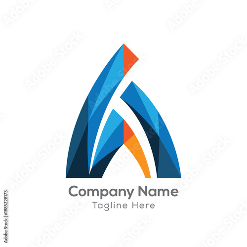 Abstract geometric logo design modern abstract shapes corporate identity