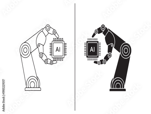 Robotic arms handling microchips automation and precision in semiconductor manufacturing processes