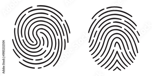 fingerprint vector icon Signature concept for password encryption . Set fingerprint scanning icon sign stock Fingerprint scanning icon .