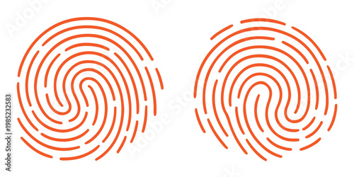 fingerprint vector icon Signature concept for password encryption . Set fingerprint scanning icon sign stock Fingerprint scanning icon .
