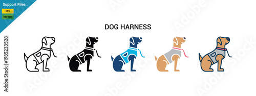 dog harness Icon Multiple Style