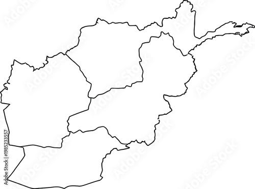 Outline map of afghanistan a geographical representation of the country's borders
