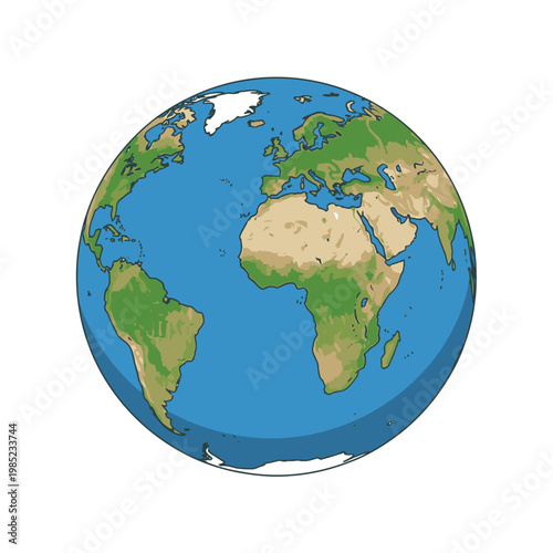 Globe Earth Planet World Map.