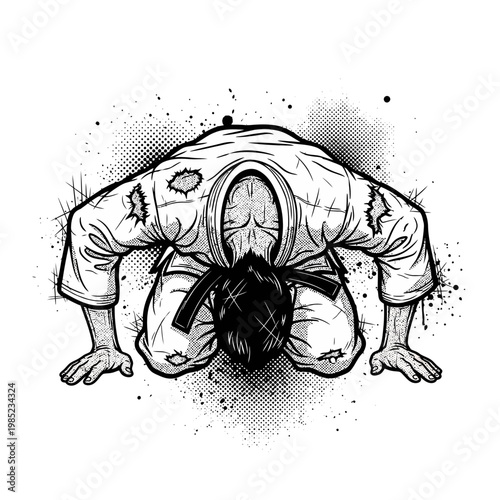 Martial Artist Bowing Respectfully