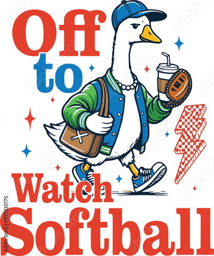 Off to watch softball SVG, Softball SVG