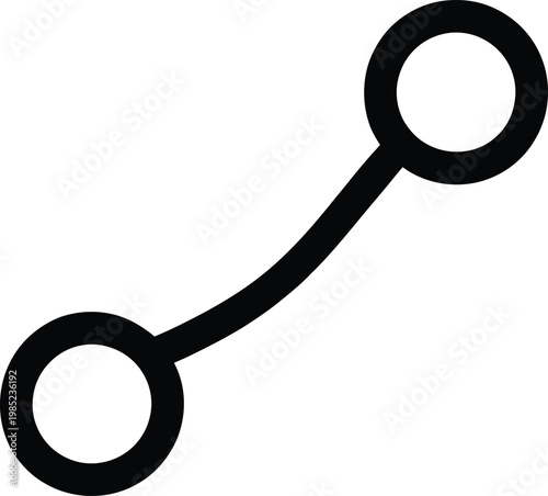 Simple black outline of a link icon representing connection and association