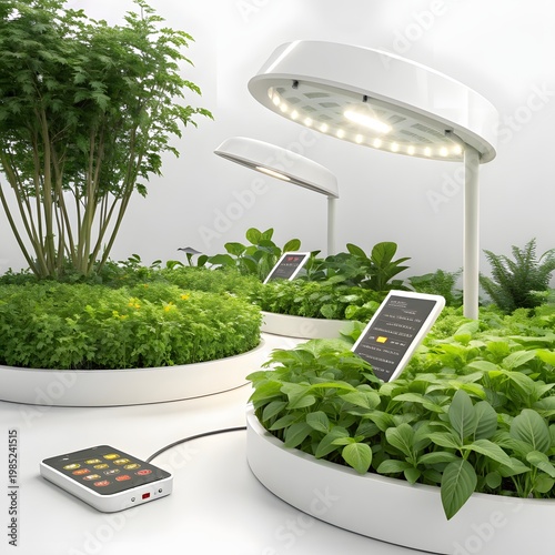 House entrance and garden gateway with flowers, trees and natural decoration