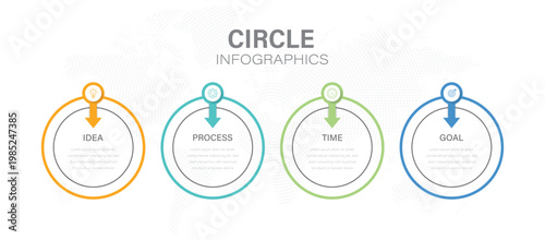 Circle arrows diagram infographic template. Circle diagram for business presentation, report, brochure.