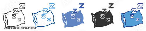 Good Sleep icon set multiple style collection