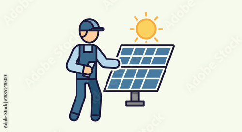 Solar panel installation with unique solar wind energy concept