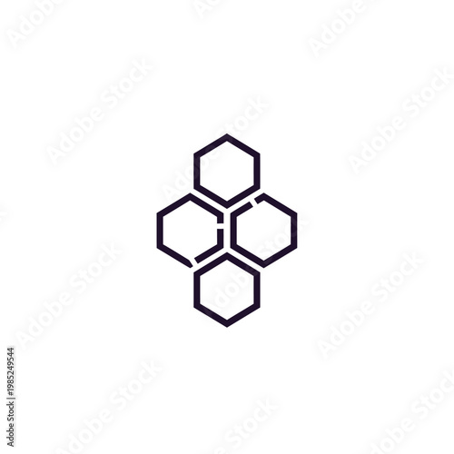 Abstract geometric shapes representing connectivity and design