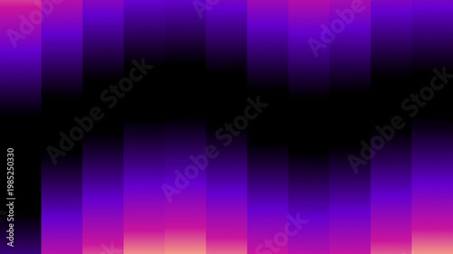 Ribbed purple and black fractal glass. Trendy abstract creative gradient background