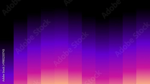 Ribbed purple and black fractal glass. Trendy abstract creative gradient background