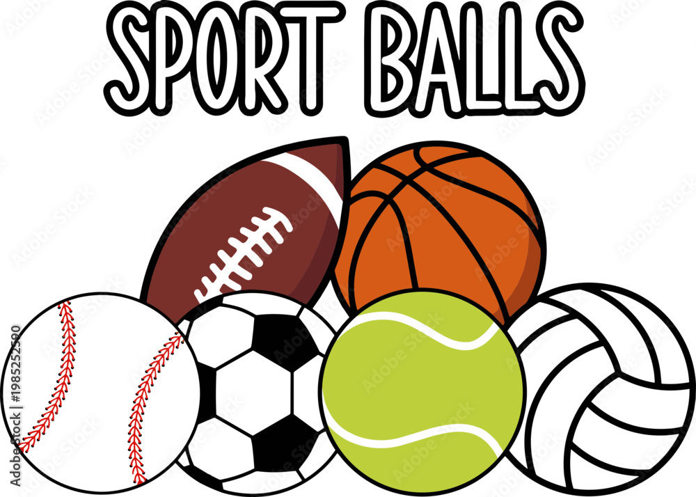 Obraz premium Sport balls SVG